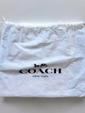 Coach White Drawstring Fabric Dust Bag 13.75" x 16.5"